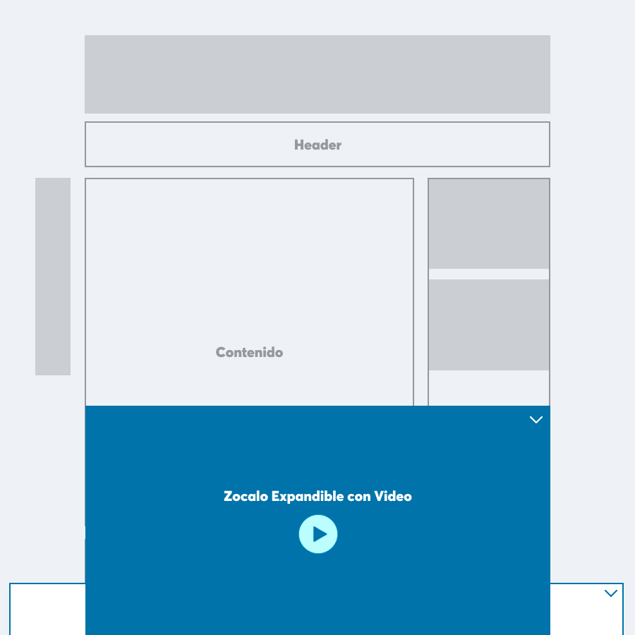 ejemplo Zocalo expandible con video